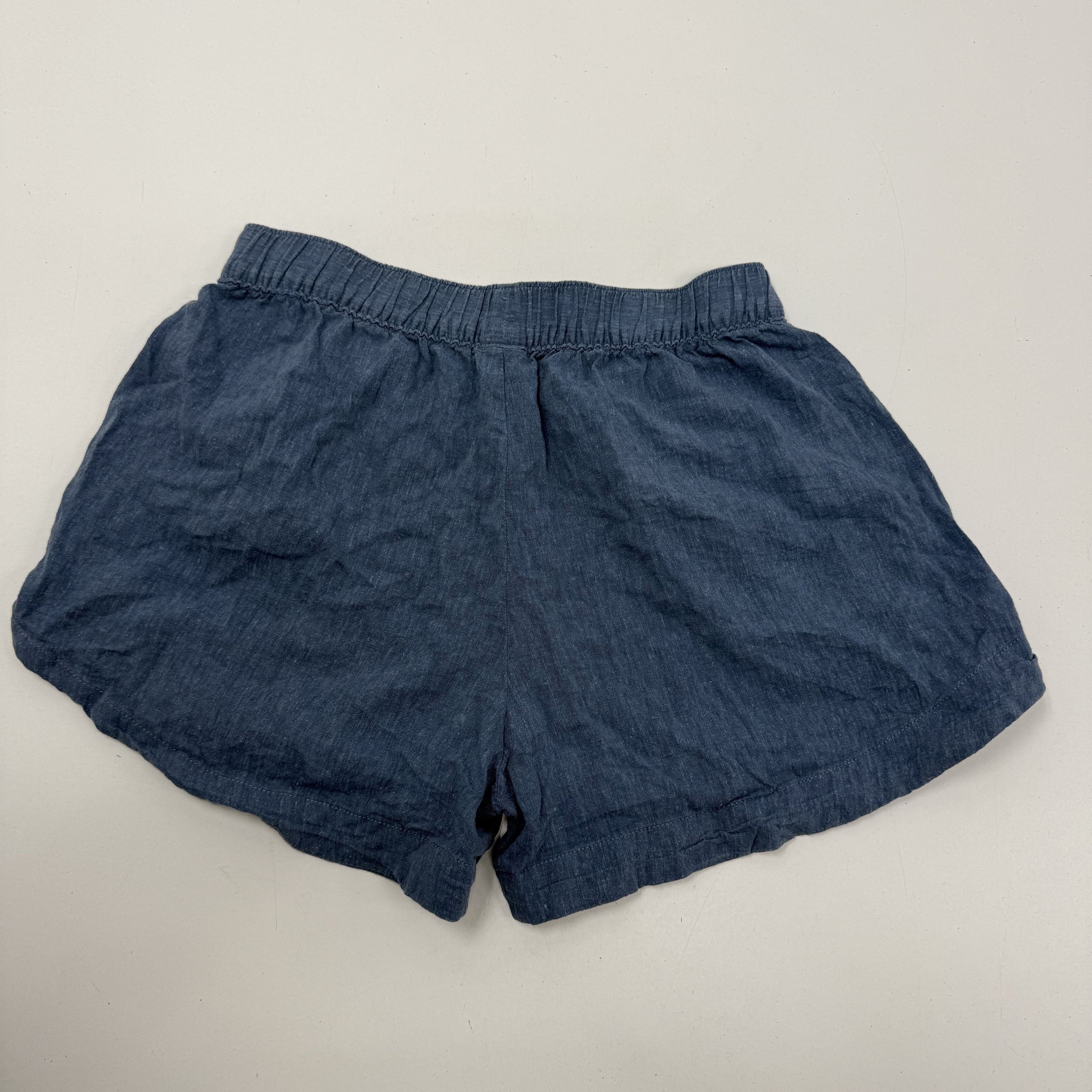 Patagonia Blue Chambray Hazy Dazy Hemp Blend Pull On Shorts Women's M