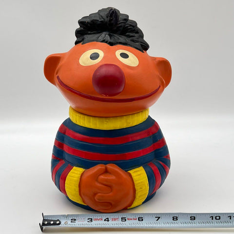 Vintage Sesame Street Ernie Cookie Jar Muppets Inc Ceramic 13 Inch 1970s