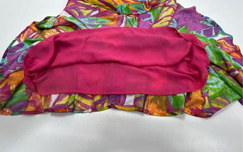 Lauren Ralph Lauren Women's Dress Multicolor Floral Tropical Pleated Sz 12P