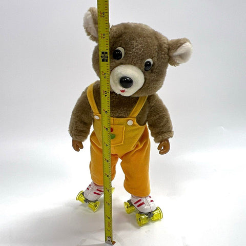 Vintage Super-Tone Sammy Skates Animated Roller Skating Bear Plush Toy 13 Inch