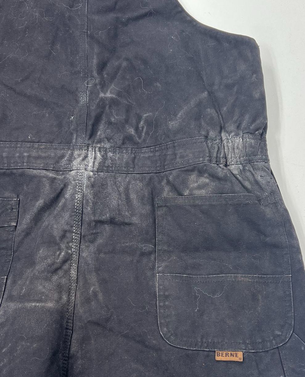 Berne Black Quilted Insulated Workwear Bib Overalls Men's Size XL