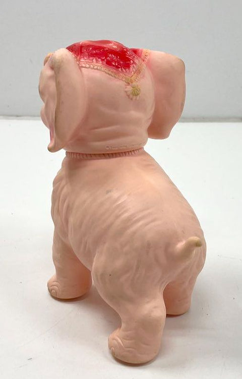 Sun Rubber Co Vintage 1951 Pink Elephant Rubber Toy Figurine 10 Inch