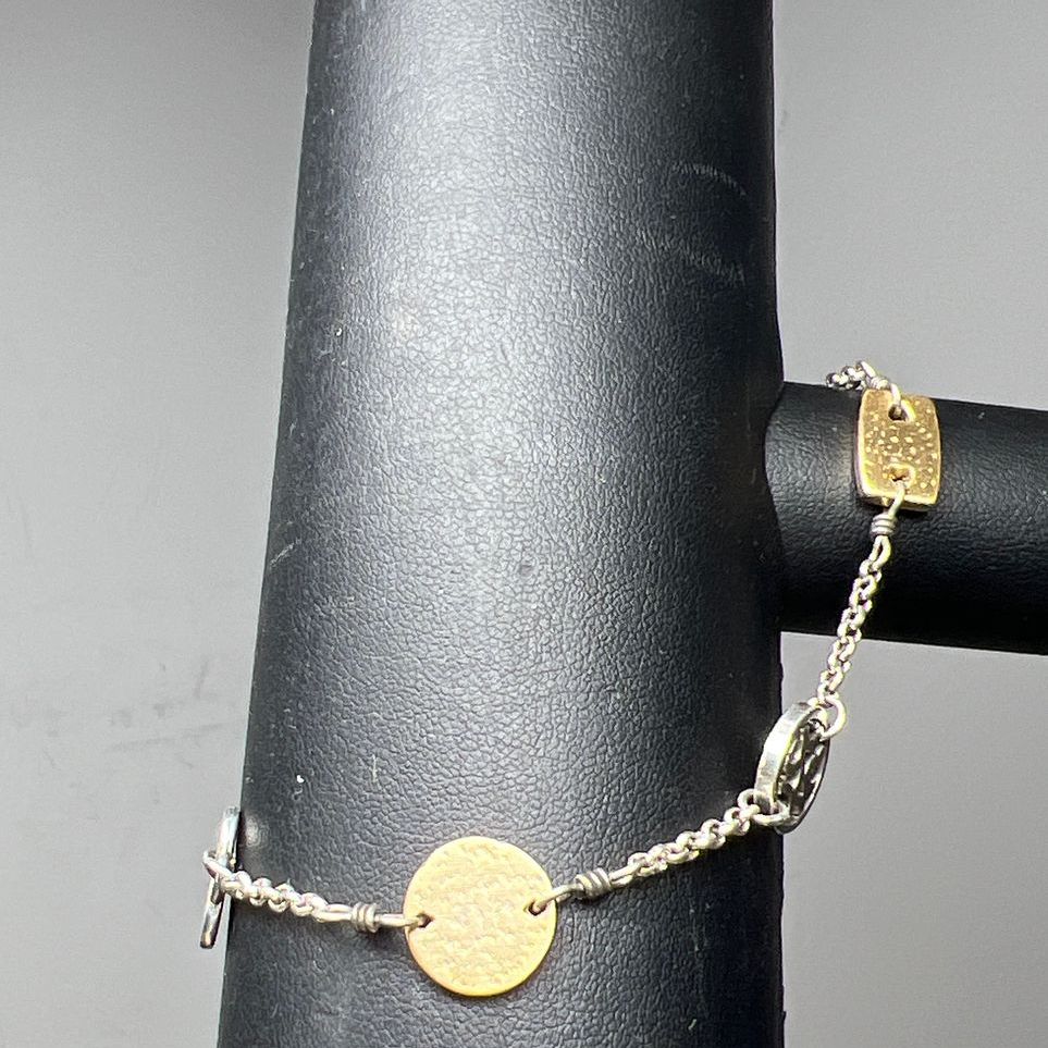 Brighton Silver Plate Charm Chain Bracelet
