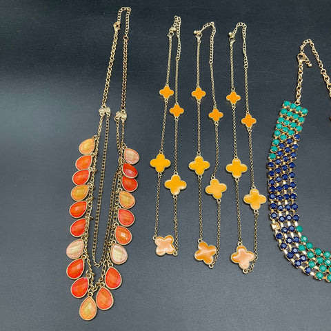 Vintage to Modern Costume Jewelry Necklace Lot of 9 Juicy Couture Talbots Bib