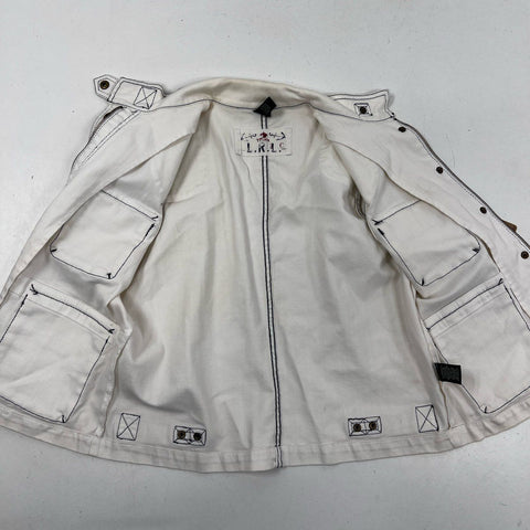 Lauren Ralph Lauren Women's White Utility Cargo Vest Contrast Stitch Sz L NWT