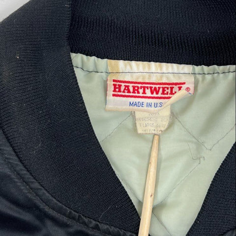 Vintage 90s Hartwell Black Carlson Warehouser Work Bomber Jacket Men's XL