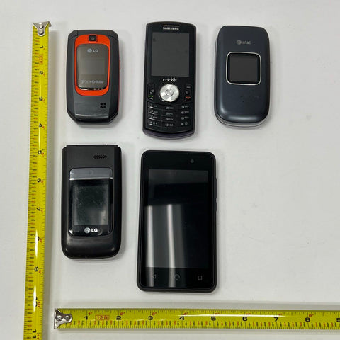 LG Samsung AT&T Flip Phones OmniPod PDM 5 Piece Lot For Parts Only As-Is