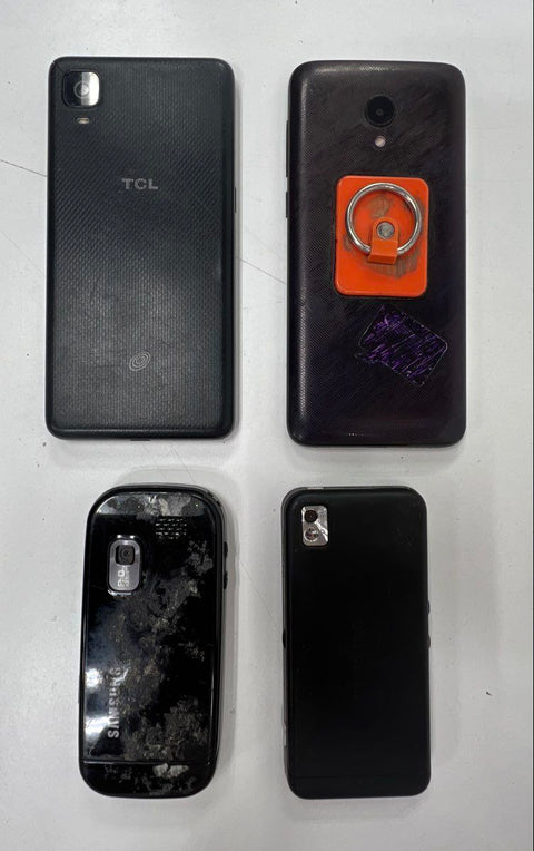 Samsung TCL Smartphones Feature Phone Lot 4 Pieces For Parts Only