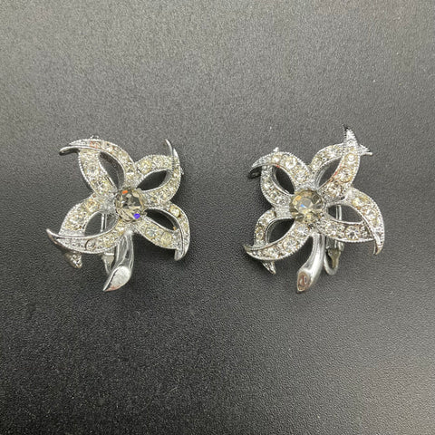 Vintage Sarah Coventry Evening Star Demi Parure Brooch Clip-on Earrings Set