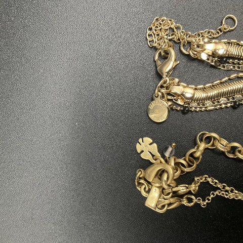 Elizabeth and James Lia Sophia Lucky Brand Gold Tone Jewelry Lot 7 Necklaces
