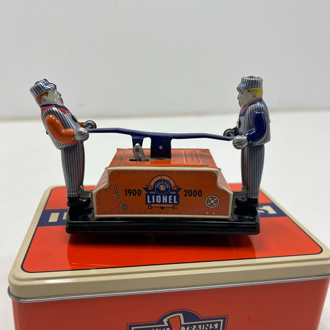 2000 Schylling Lionel 100th Anniversary Tin Hand Car Wind-Up Toy CIB Working