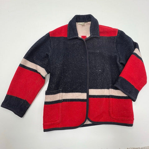 Vintage 90s The Limited Americana Flag Stars Stripes Chore Coat Jacket Sz M