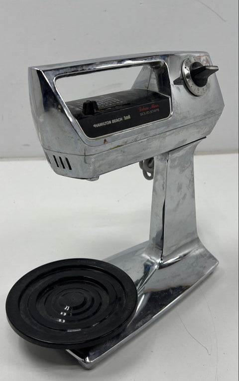Hamilton Beach 40-5 Deluxe Solid State Stand Mixer Chrome 2 Bowls Vintage