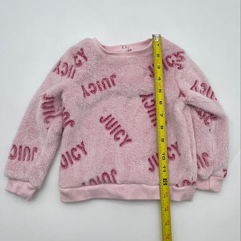 Juicy Couture Baby Pink Fluffy Logo Two Piece Pajama Set Size 24M