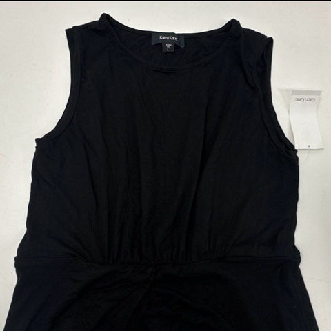 Karen Kane Women's Black American Riviera Asymmetric Drape Dress Sz L NWT