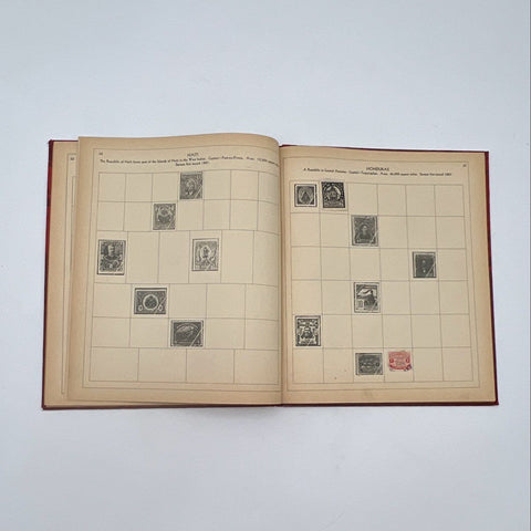 Vintage Paragon Stamp Album 1931 Hardcover Philatelic Collection With Stamps
