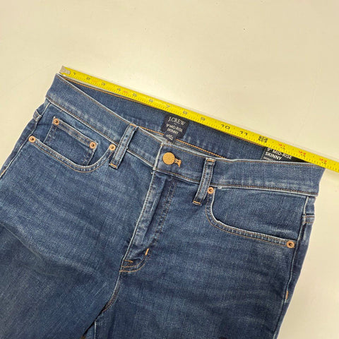 J.Crew NWT Blue 9" Mid-Rise Skinny Jeans Women's Size 29 Style CB395