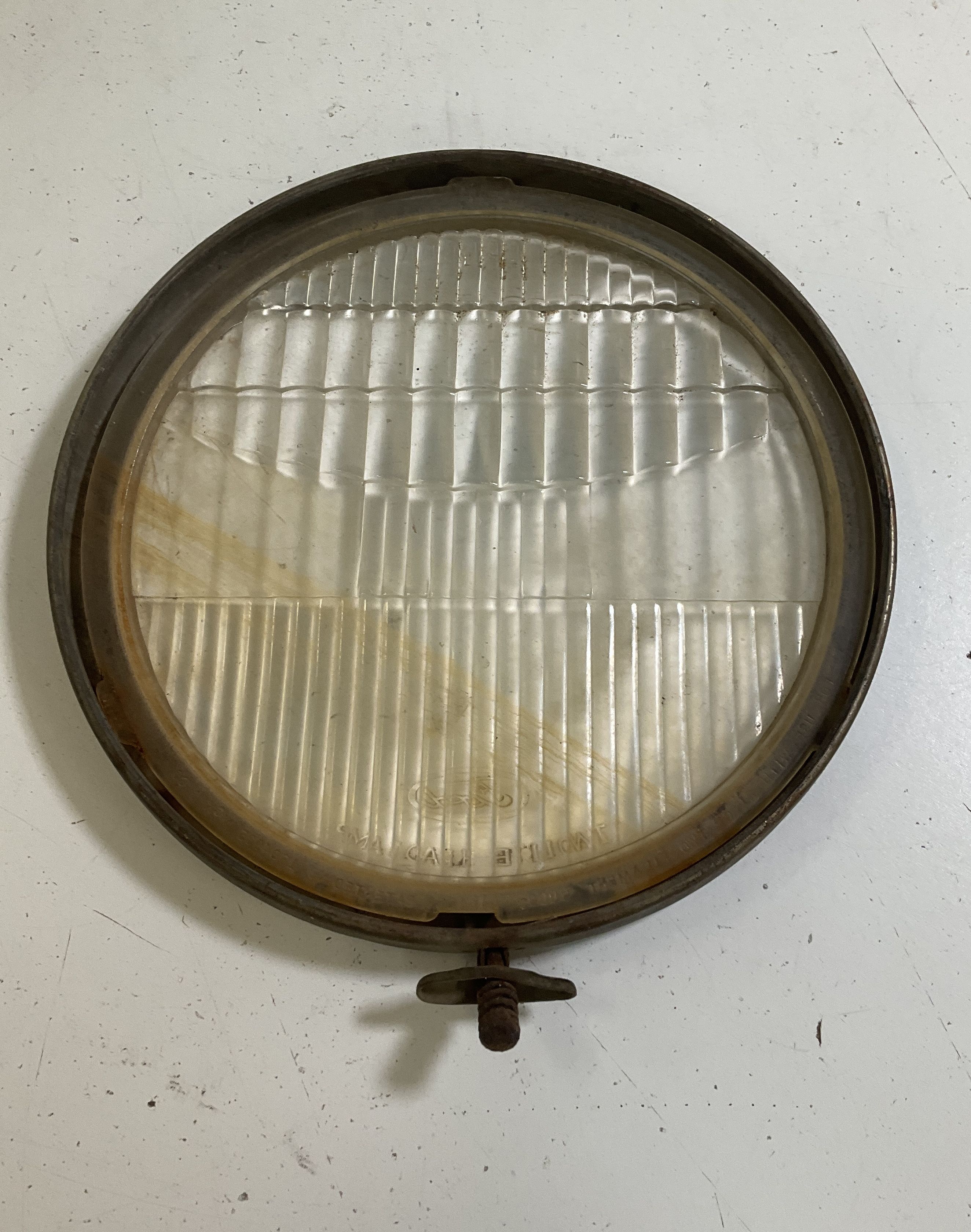 Vintage 1920s Ford Model A Twolite Headlight Glass Lens & Ring McKee OEM