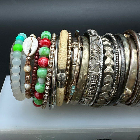 Fashion Jewelry Bracelet Lot 60+ Bangles Beaded Cuffs Paparazzi Boho Styles