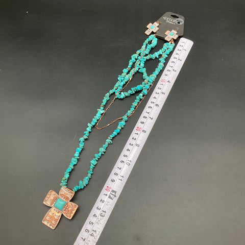 Shyan Ashlyn Rose Western Cowgirl Jewelry Lot 5pc Necklace Earrings Bracelets
