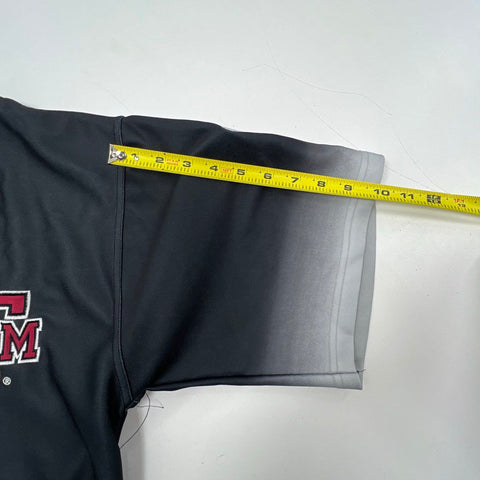 Colosseum Texas A&M Aggies Men's Baseball Jersey Gray Black Ombre Button Up Sz M