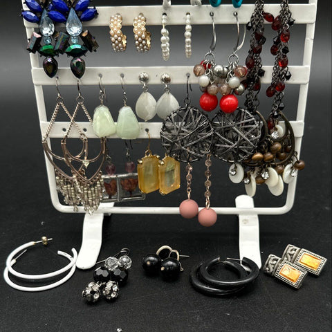 Fashion Earrings Mixed Styles Boho Retro Hoops Tassel Dangles Jewelry Lot of 28