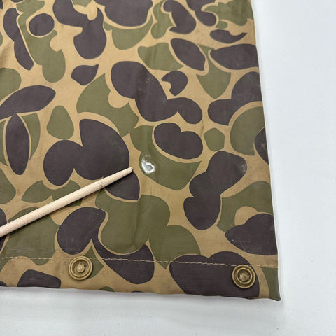 Vintage 80s Stearns Dry Wear Frog Skin Camo PVC Rain Bib Overalls Pants Sz S