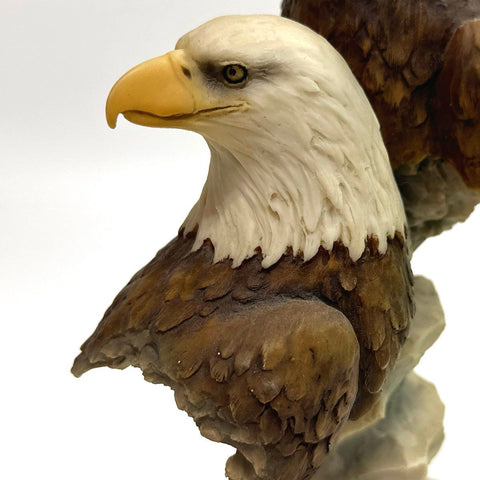 Stephen Lockbower Mill Creek Studios Bald Eagle Sculpture 10.5" Signed 1998
