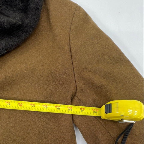 Vintage 70s Van Heusen Windbreaker Quilted Lined Faux Fur Car Coat Sz 40