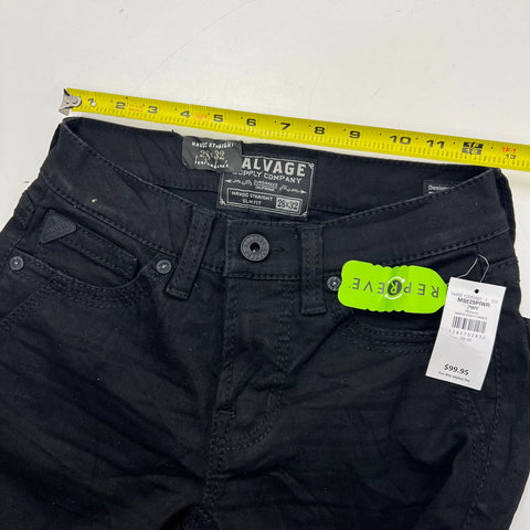 Salvage Black Havoc Straight Slim Fit Jeans Men's Size 28x32 NWT