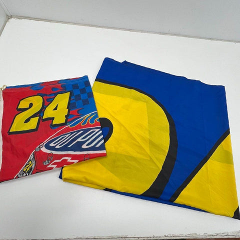 Jeff Gordon NASCAR #24 DuPont Banner Flag Lot of 2 Vintage 2001 & 2008
