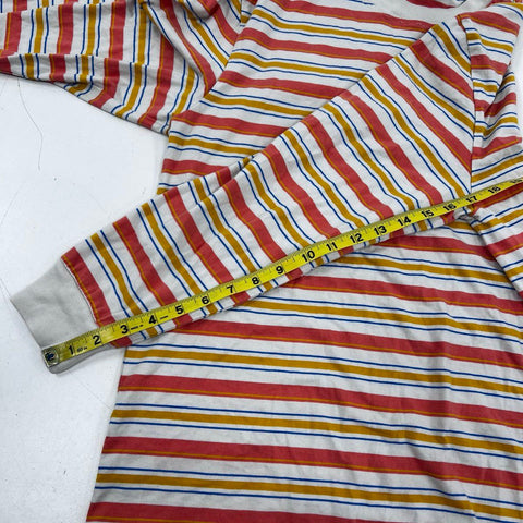 Odd Future OF Donut Logo Striped Long Sleeve T-Shirt Multi-Color Sz L