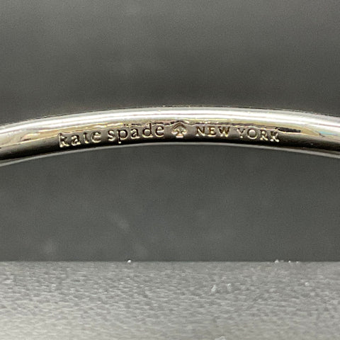 Kate Spade New York Silver Tone Knot Hinge Bangle Bracelet Approx. 6.75"