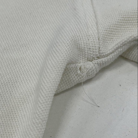 Burberry White Nova Check Placket Pique Polo Shirt Men's Size L