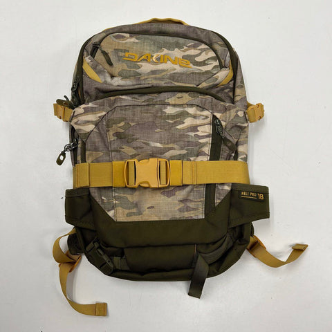 Dakine Heli Pro 18 Camo Green Technical Snowboard Ski Hiking Backpack