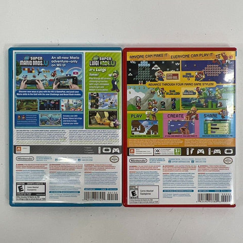 Super Mario Maker New Super Mario Bros U Nintendo Land Wii U 3 Game Lot Nintendo