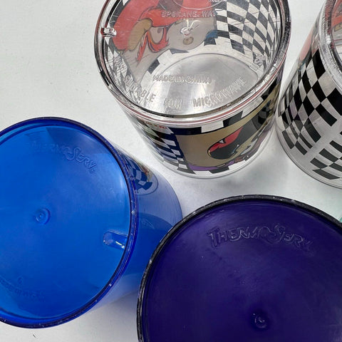 Vintage 90s Character Glasses Lot 7 Coca-Cola Disney Looney Tunes Scooby Doo