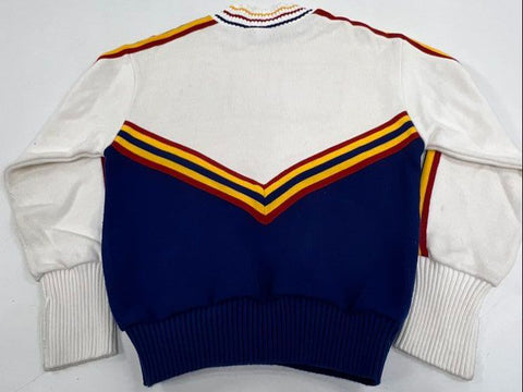 Vintage 80s Varsity UDA Cheerleader Knit Sweater Made in USA Sz 36
