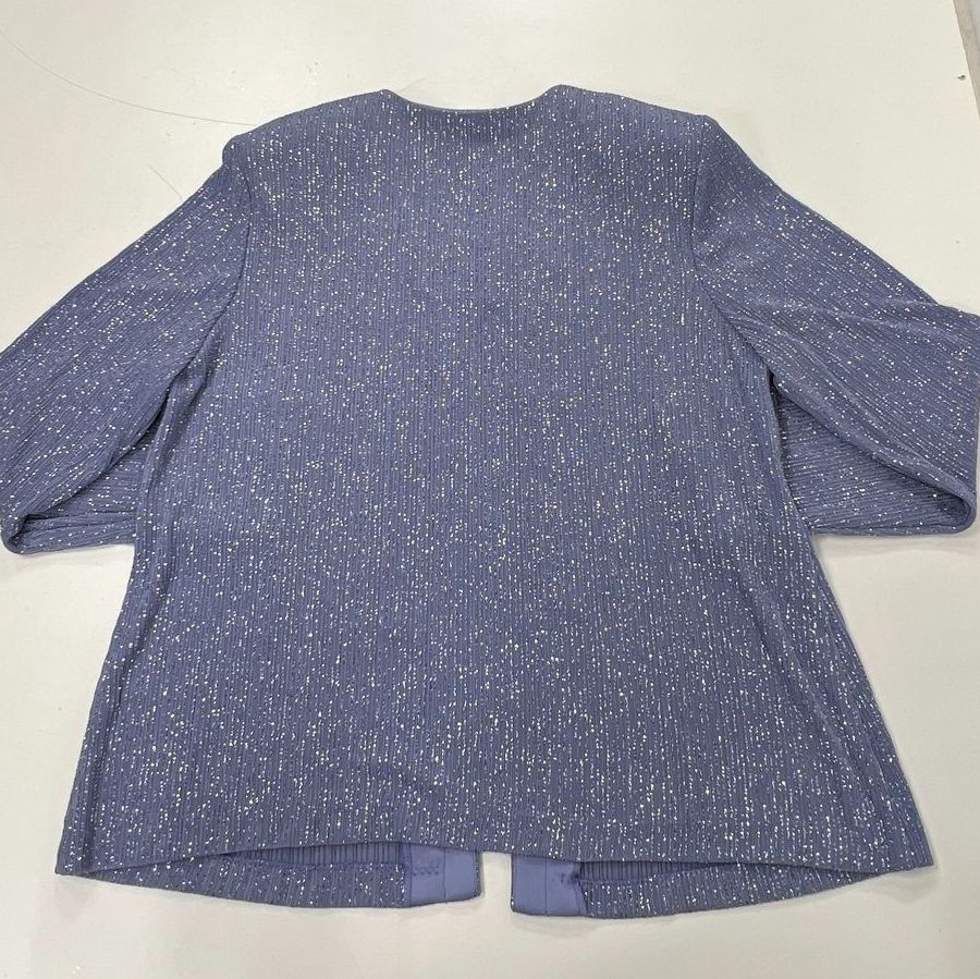 Vintage R&M Richards Periwinkle Sparkle 2-Piece Dress & Jacket Set Sz 16
