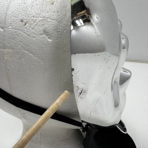 Vintage Easter Unlimited Scream Ghostface Mask Chrome Silver Halloween Costume