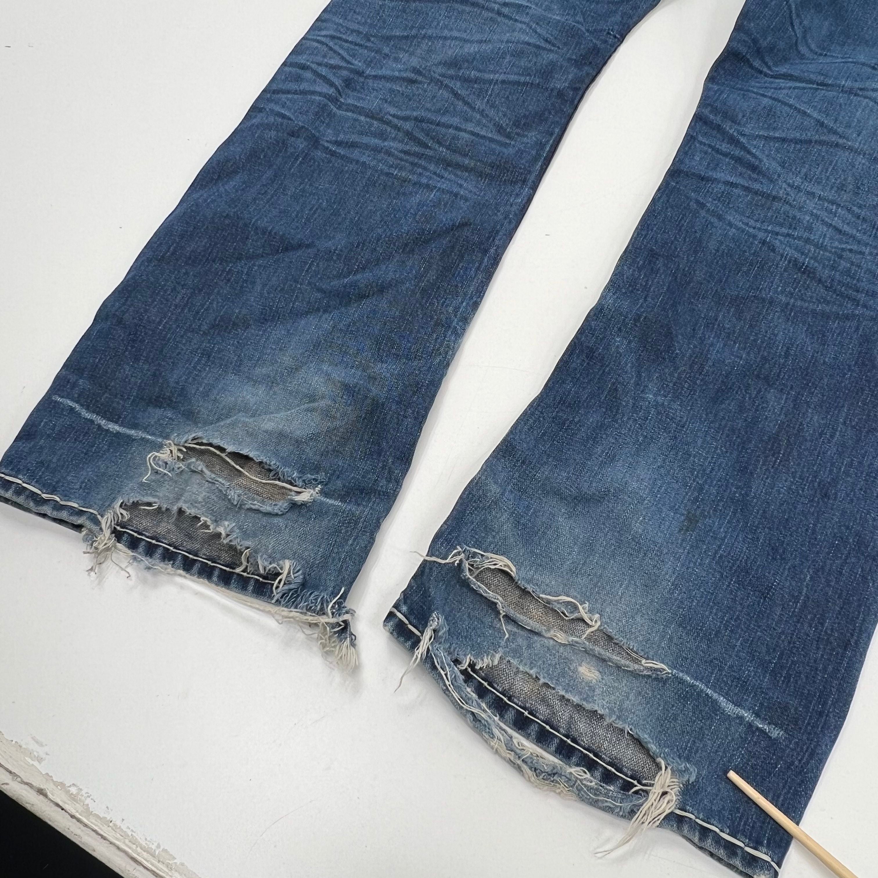 Y2K Vintage True Religion Ricky Super T Jeans Made in USA Distressed Size 36