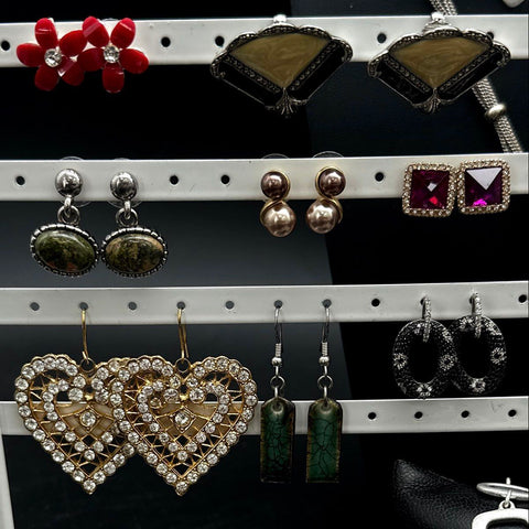 Fashion Costume Jewelry Lot Silver Gold Tone Necklaces Earrings Bracelets 22pc