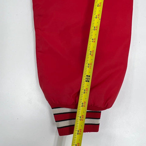 Vintage 80s Nebraska Huskers Quilted Satin Bomber Jacket Tackle Twill Sz XXL