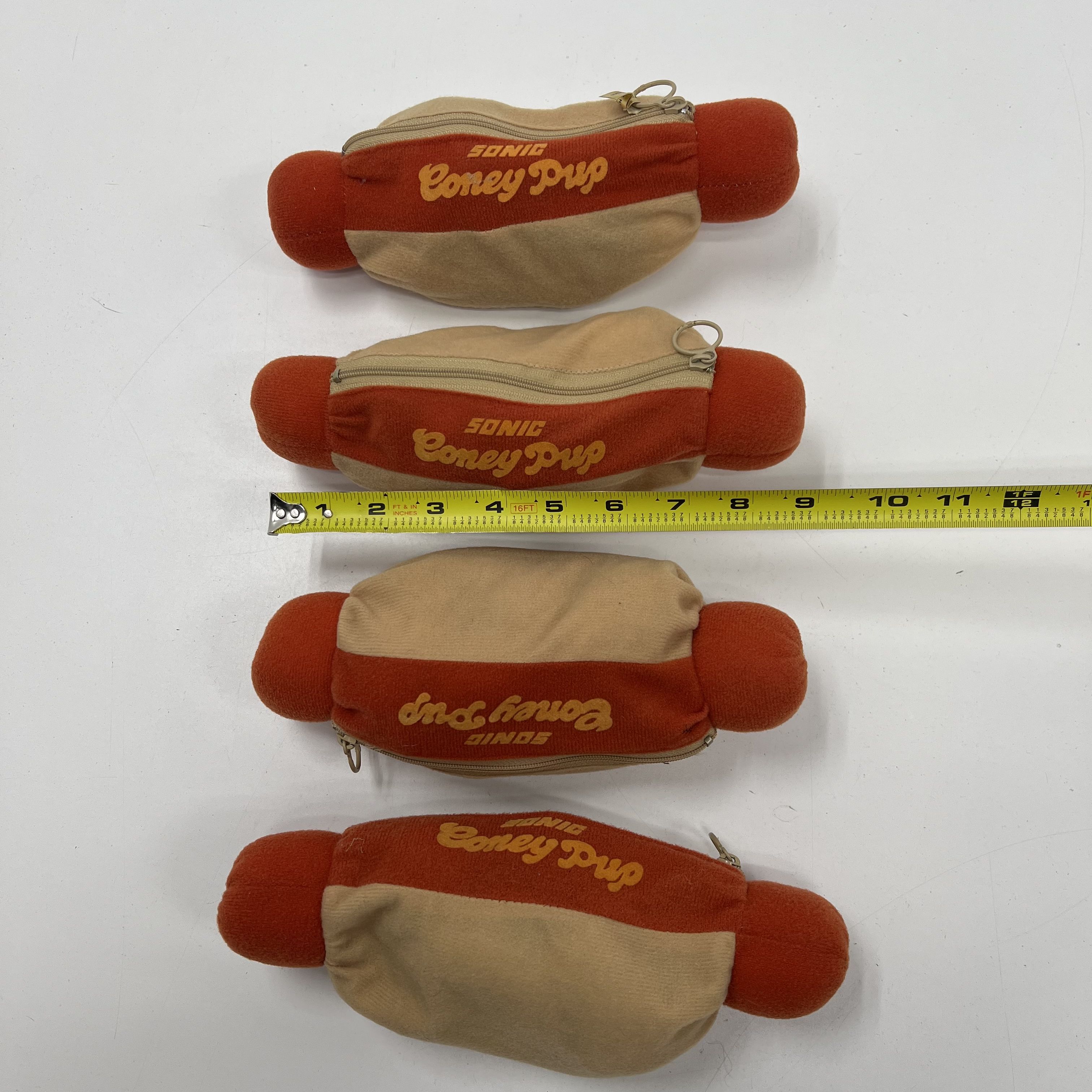 Vintage 1987 Sonic Drive-In Coney Pup Plush Toy Lot of 4 Nankung Promotions