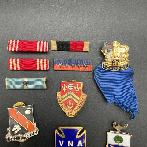 Vintage Pin Badge Lot US Army Military DUI Achievement 15 Pieces Mixed