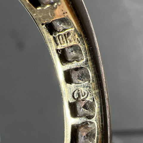 10K Yellow Gold Gemstone Band Ring Size 8 4.15g