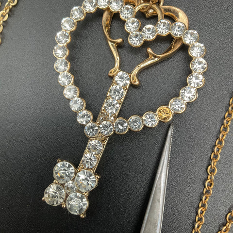 Vintage & Modern Costume Jewelry Lot of 15 Necklaces Rhinestone Steampunk
