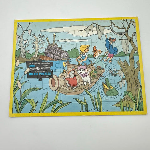 Vintage Disney Puzzle Lot Jaymar The Rescuers Cinderella Inlaid 3 Pieces