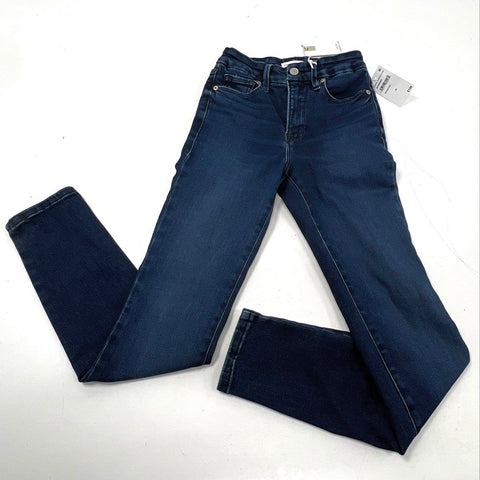 Good American Women's Good Legs Skinny Jeans Indigo Mid Rise Sz 00 NWT