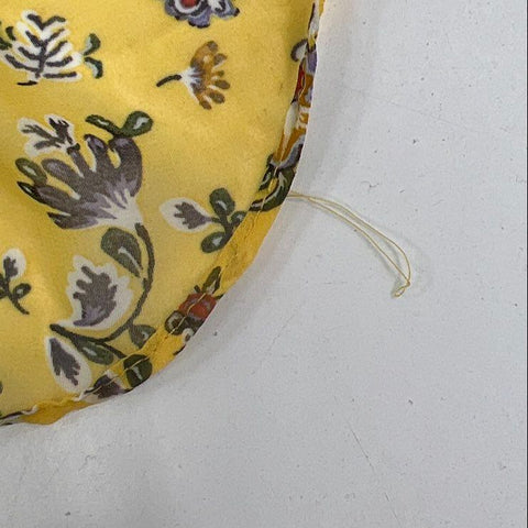 Max Studio Yellow Floral Flutter Sleeve Smocked Midi Dress Women's M NWT